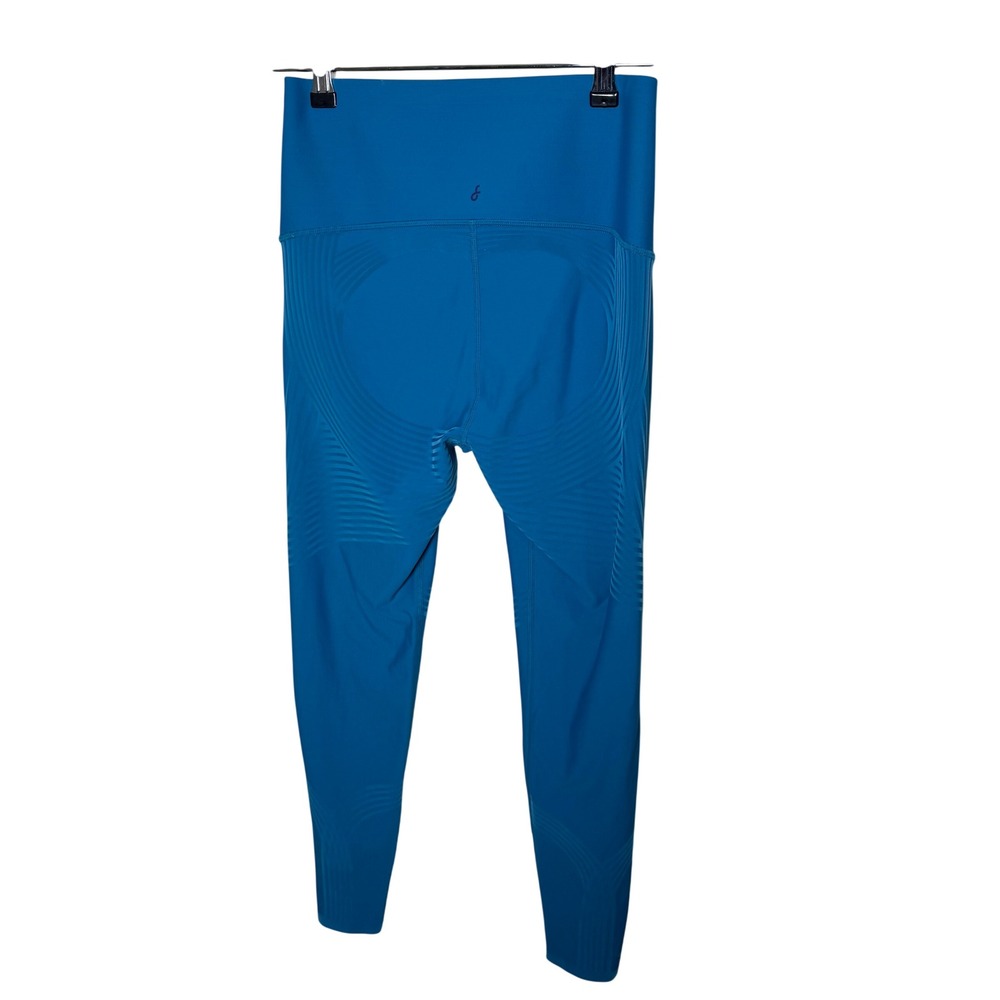Fanka Blue High Waisted Textured Compression Activewear Leggings Women Small
